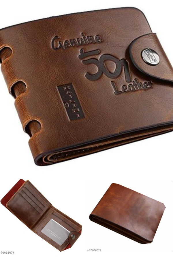 Stylish Mens Leather Wallet - Tan 501