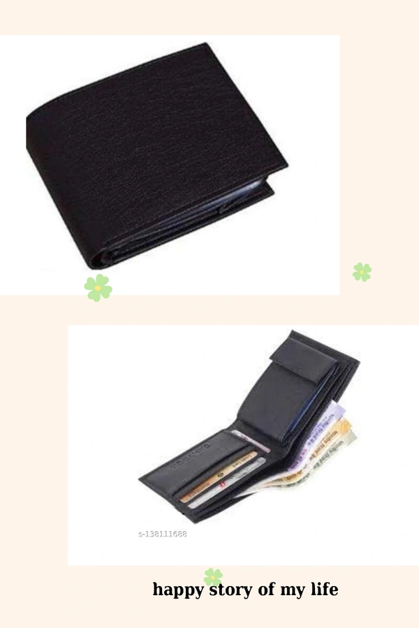 Stylish Mens Leather Wallet - Black