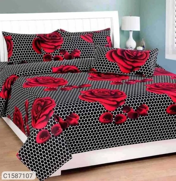 Cotton Bedsheets With Pillow Covers - 2