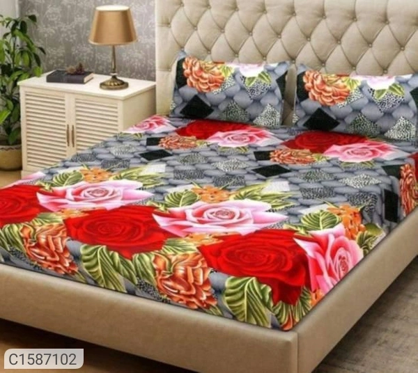 Cotton Bedsheets With Pillow Covers - 3