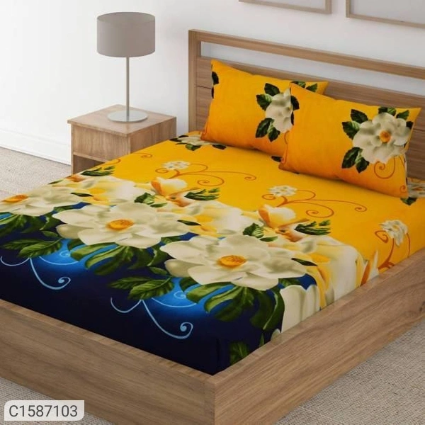 Cotton Bedsheets With Pillow Covers - 6