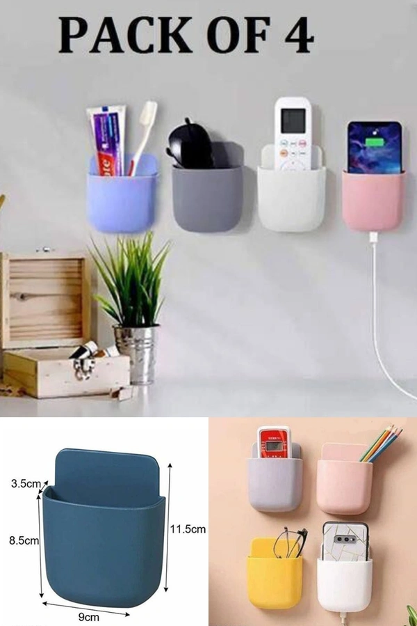 Multicolored Wall Mounted Storage Case (Pack Of 4 + Get 2pc Free) DIWALI OFFER - Pack Of 4