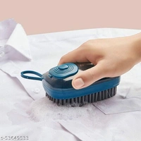 Multipurpose 3 in 1 Cleaning Brush/Scrubber/Spong with Refillable Liquid Soap Dispenser