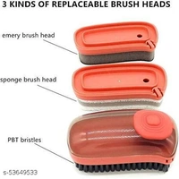 Multipurpose 3 in 1 Cleaning Brush/Scrubber/Spong with Refillable Liquid Soap Dispenser