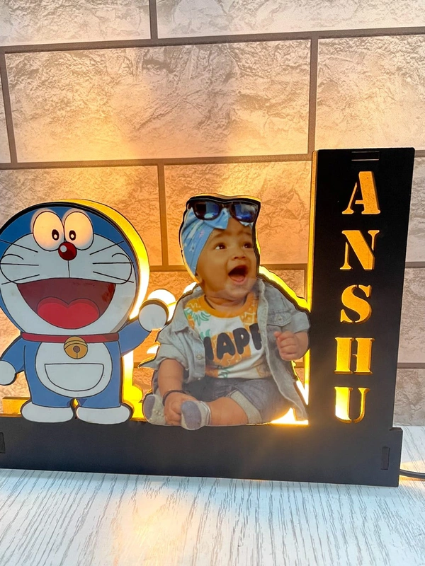 LED Initial With Cartoon