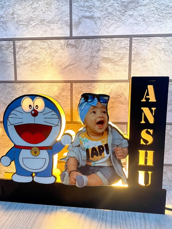 LED Initial With Cartoon