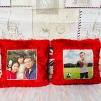 LED Photo Fur Cushion