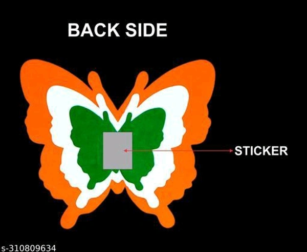 INDEPENDENCE DAY SELF ADHESIVE DECOR BUTTERFLY - PACK OF 50