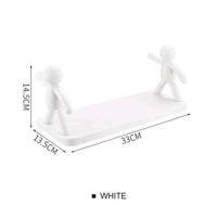 Self Adhesive Cartoon Wall Mounted Tray - White