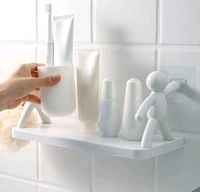Self Adhesive Cartoon Wall Mounted Tray - White