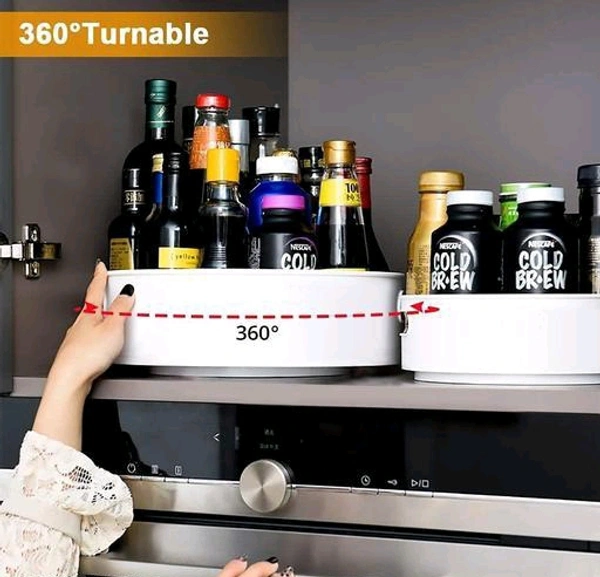 360° Rotating Organizer Tray - White