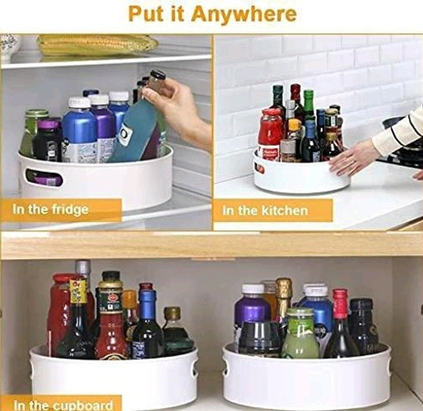 360° Rotating Organizer Tray - White
