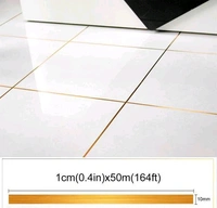 Tiles Gap Filling Waterproof Sticker - 50m, Golden