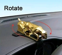 Jaguar Design Mobile Phone Holder For Car Dashboard - Golden