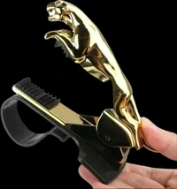 Jaguar Design Mobile Phone Holder For Car Dashboard - Golden