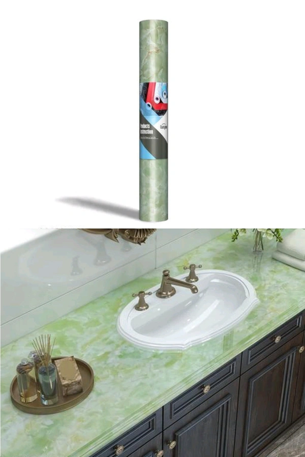 3D SELF ADHESIVE WALLPAPER STICKER - Green