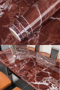 3D SELF ADHESIVE WALLPAPER STICKER - Brown