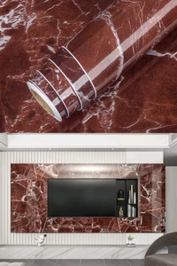 3D SELF ADHESIVE WALLPAPER STICKER - Brown