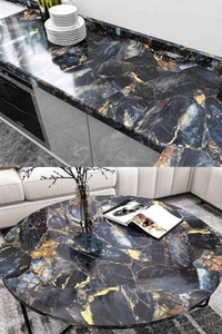 3D SELF ADHESIVE WALLPAPER STICKER - Black