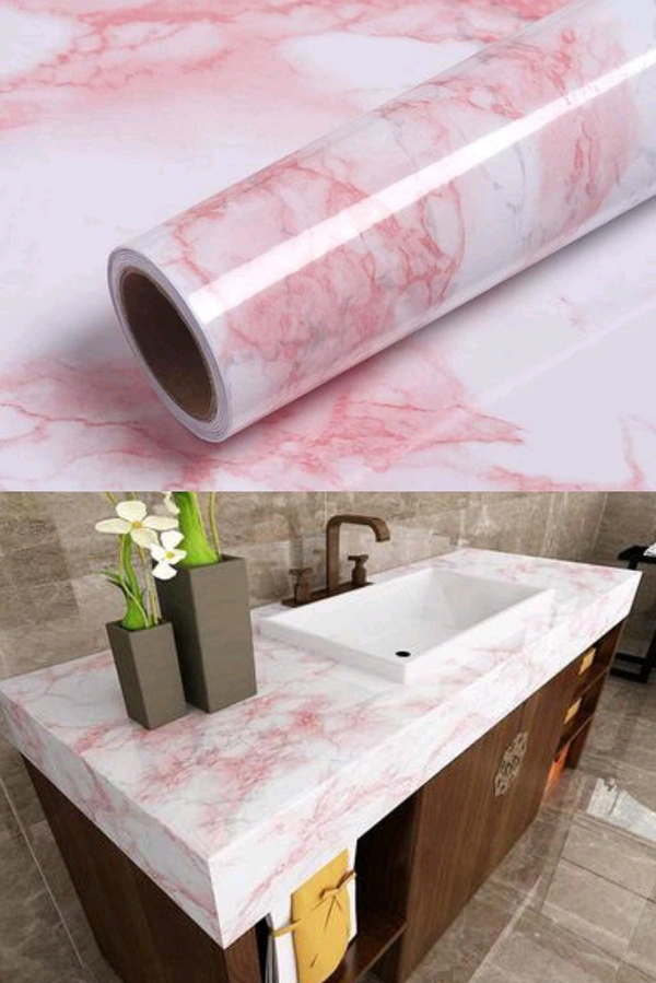 3D SELF ADHESIVE WALLPAPER STICKER - Pink Lace