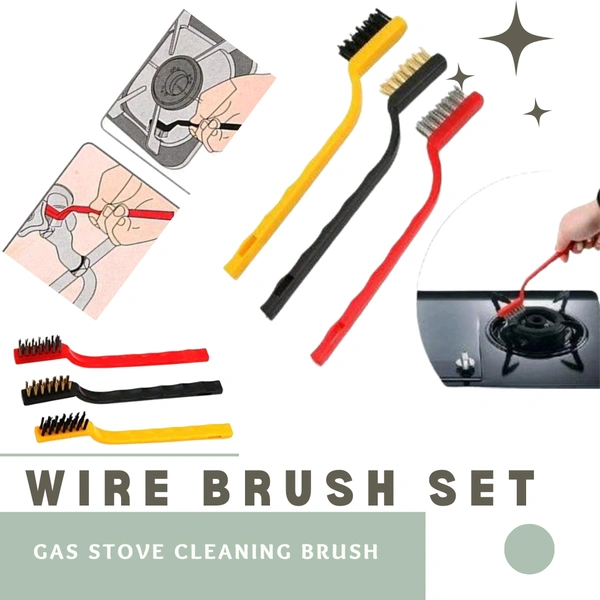 GAS STOVE CLEANING BRUSH (Set Of 3 Brush)
