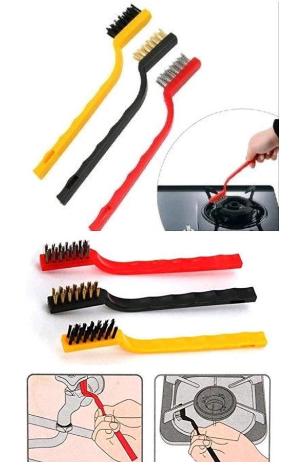 GAS STOVE CLEANING BRUSH (Set Of 3 Brush)