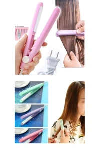 2 In 1 Mini Hair Straightner Cum Plastic Sealer - Pack Of 2