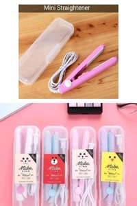 2 In 1 Mini Hair Straightner Cum Plastic Sealer - Pack Of 2