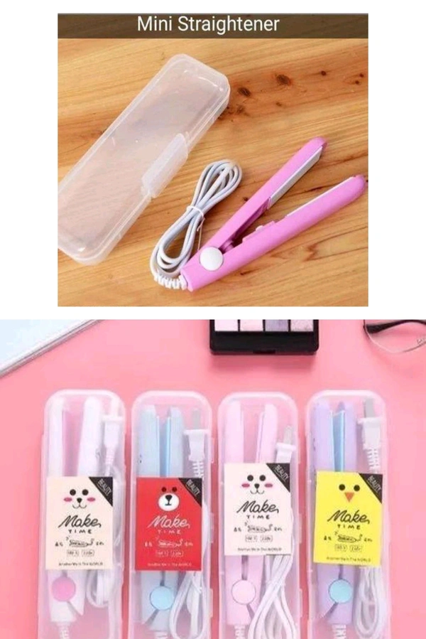 2 In 1 Mini Hair Straightner Cum Plastic Sealer - Pack Of 2