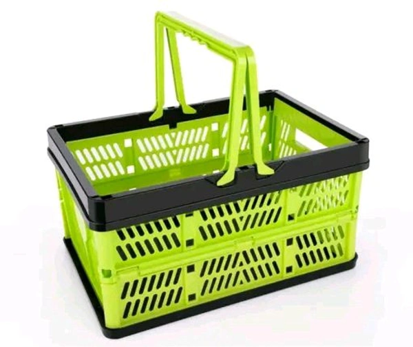 Stackable Grocery Bin Container With Handle - As Shown