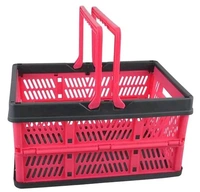 Stackable Grocery Bin Container With Handle - As Shown