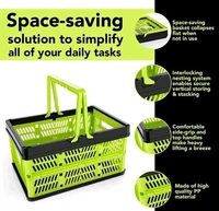 Stackable Grocery Bin Container With Handle - As Shown