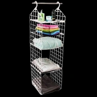 5 Layer Foldable Wardrobe Storage Rack Organizer - White