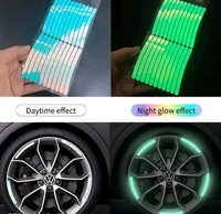 Self Adhesive Car Bike Wheels Rim Radium Sticker - Radium Rainbow, Set Of 20 pcs