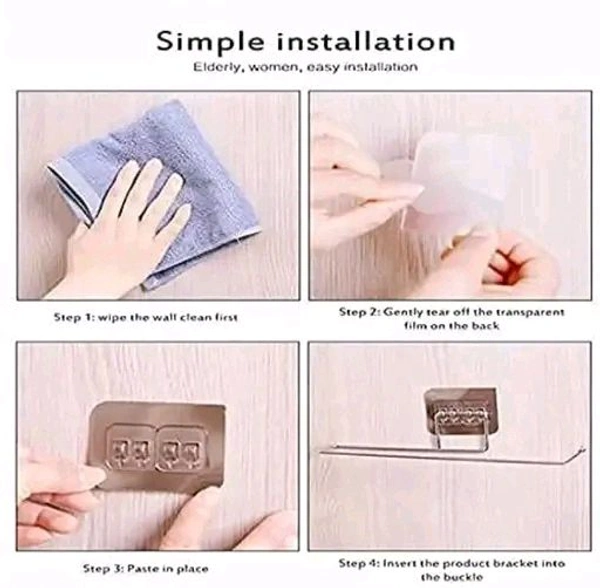 Multipurpose Toilet Paper Tissue Roll Holder - Stainless Steel, PACK OF 1