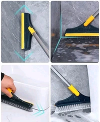 2 In 1 120 Degree Rotating Floor Brush - As Shown