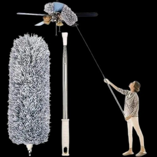 Bendable & Extendable Fan Microfiber Feather Duster - Gray