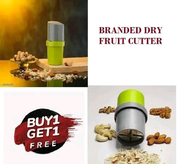 Dry Fruit Cutter And Slicer (Pack Of 2) - PACK OF 2, Gray