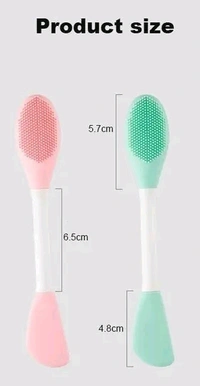 3 In 1 Silicone Facial Cleansing Brush (Pack Of 2) - Multicolored, PACK OF 2