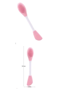 3 In 1 Silicone Facial Cleansing Brush (Pack Of 2) - Multicolored, PACK OF 2
