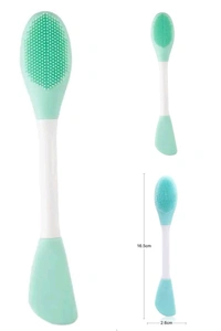 3 In 1 Silicone Facial Cleansing Brush (Pack Of 2) - Multicolored, PACK OF 2