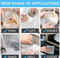 Pack Of 5 Multipurpose Non Scratch Wire Dish Cloth Rag - PACK OF 5