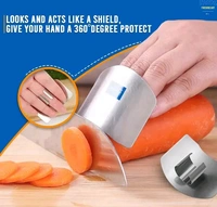 Stainless Steel Finger Protector Hand Guard (Pack Of 2) - PACK OF 2