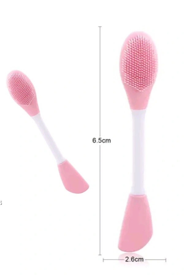 3 In 1 Silicone Facial Cleansing Brush (Pack Of 2) - Multicolored, PACK OF 1