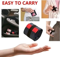 Folding Supermarket Grocery Shopping Bag With Zipper - Black With Red Handle