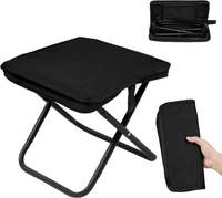 Premium Folding Camping Stool | Portable Lightweight Mini Travel Seat with Carrying Bag