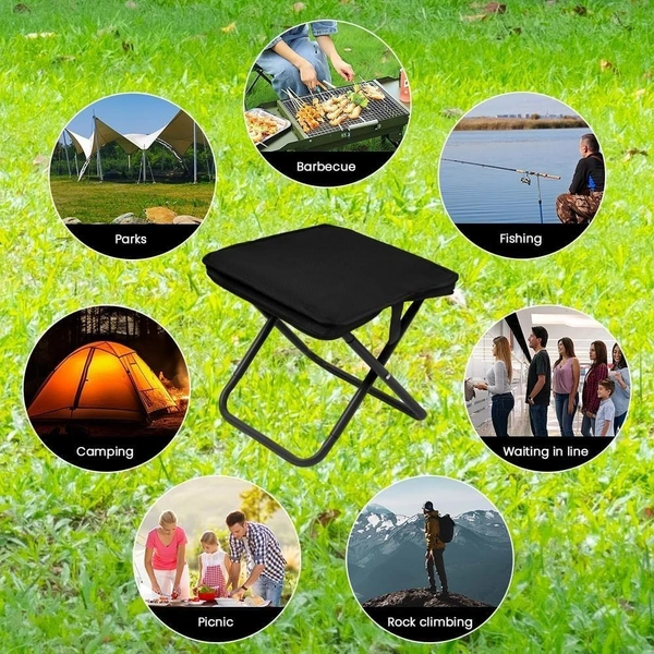 Premium Folding Camping Stool | Portable Lightweight Mini Travel Seat with Carrying Bag