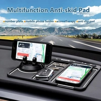 Multi-Functional Car Dashboard Anti-Slip Pad | Integrated Phone Holder & Parking Number Plate Mat