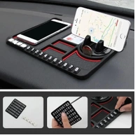 Multi-Functional Car Dashboard Anti-Slip Pad | Integrated Phone Holder & Parking Number Plate Mat