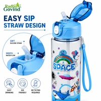 900ml Kids Space Water Bottle with Straw – BPA Free Leak-Proof Sipper Bottle for School, Travel, Sports & Outdoor Activities